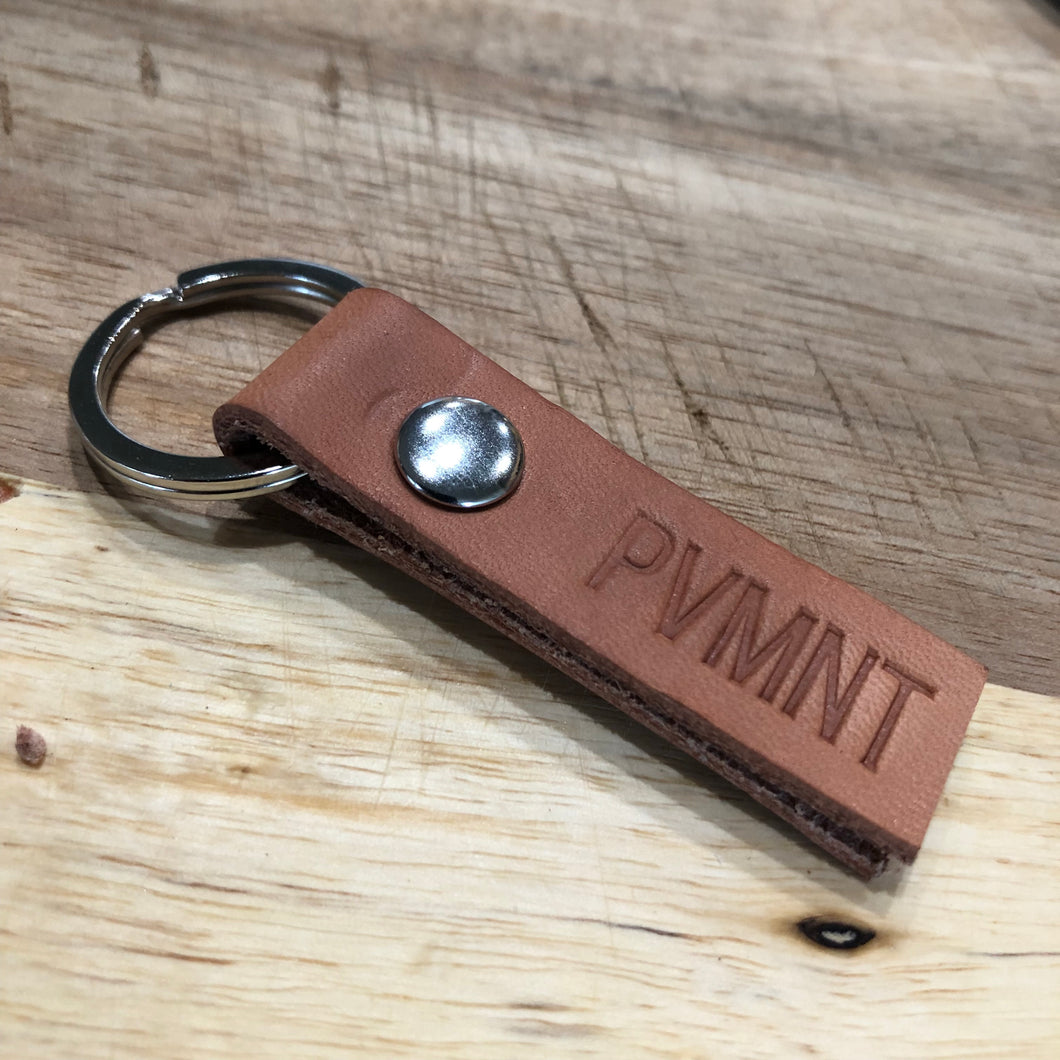 PVMNT LOGO leather keychain