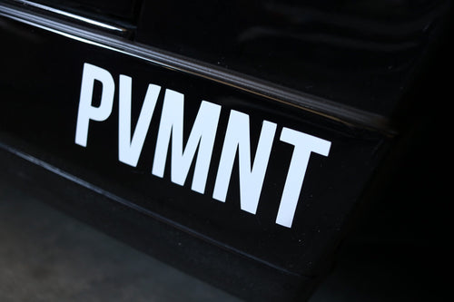 Classic PVMNT logo decal.